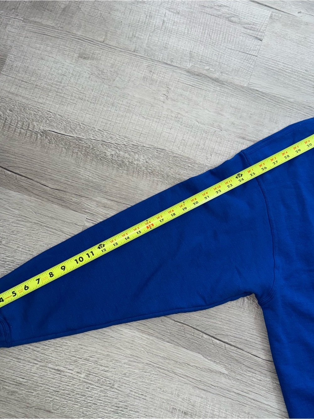 Champion Powerblend Fleece Crew Felt Script Logo Chainstitch GF88H Blue Sz XL - Picture 13 of 16